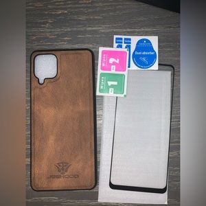 Jeehood magnetic Samsung Galaxy A12 5G with protective glass screen